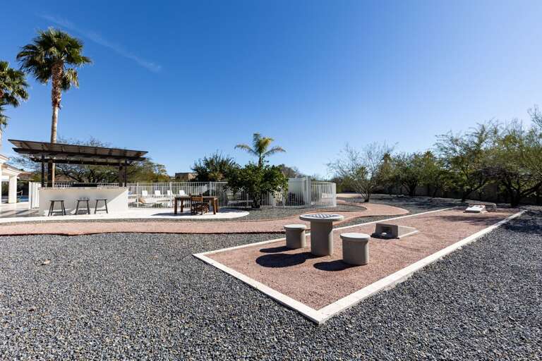 Outdoor Cornhole and Chess