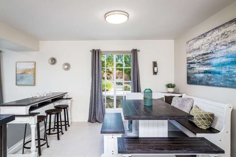 Dining Area w/ Seating for 10 + 4 at Kitchen Island Dining Area w/ Seating for 10 + 4 at Kitchen Island