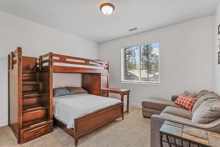 2nd Floor - Bedroom 4: Twin-over-Full bunk bed and cozy couch—perfect for the kids! 2nd Floor - Bedroom 4: Twin-over-Full bunk bed and cozy couch—perfect for the kids!