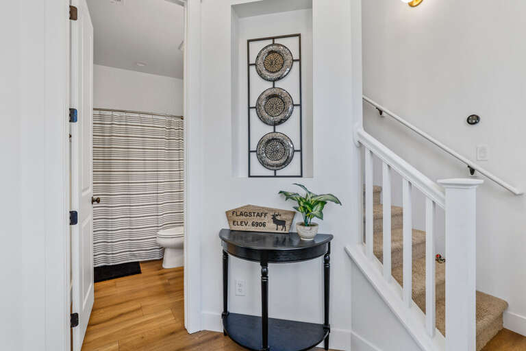 Bathroom also serves to the guests in the main living area Bathroom also serves to the guests in the main living area