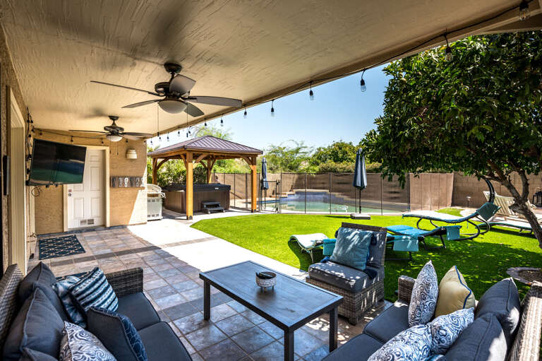 Backyard, Pool and Hot Tub. Backyard, Pool and Hot Tub.