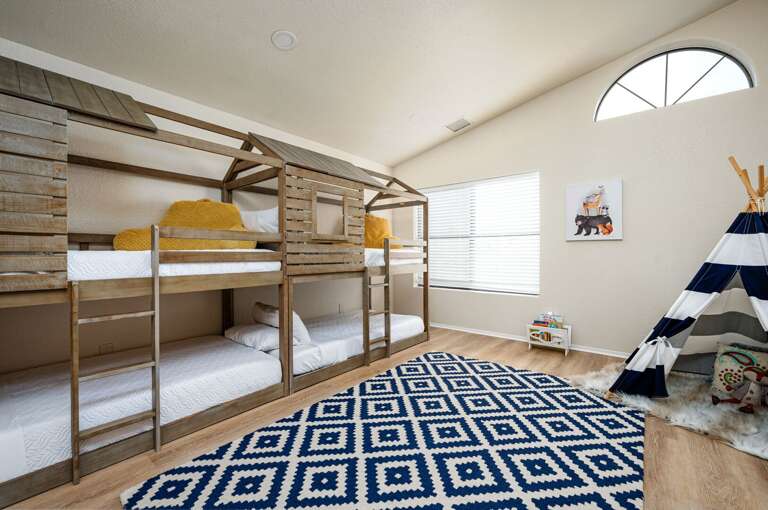 Double bunks for the kiddos! Double bunks for the kiddos!