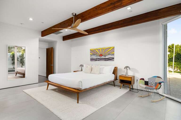Bright and colorful master bedroom with King size bed Bright and colorful master bedroom with King size bed