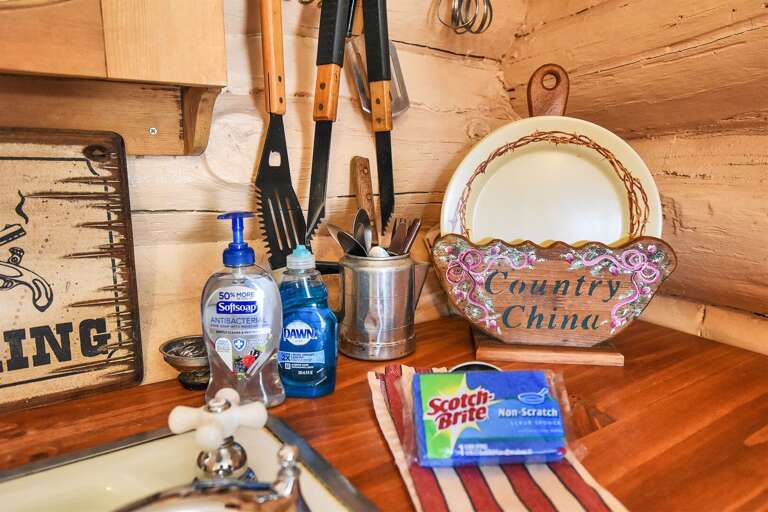 Essentials included  to start you up: paper towels, toilet paper, dish soap, and hand soap