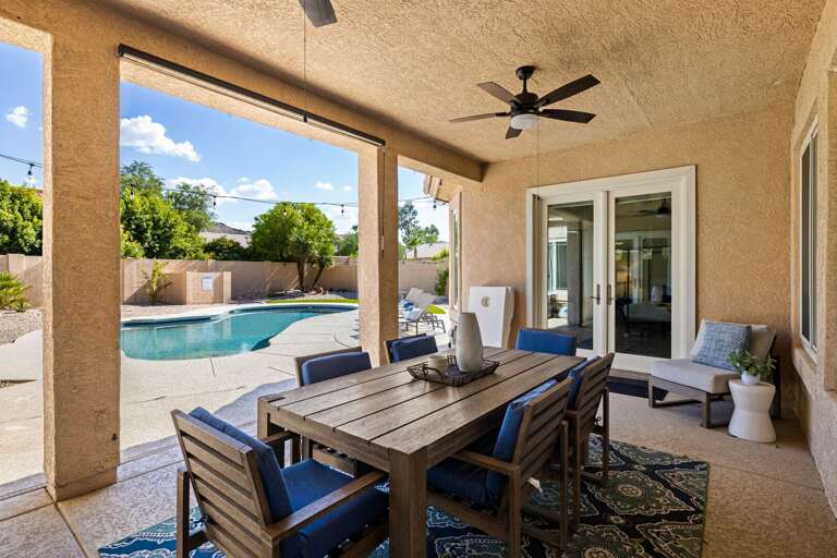 Outdoor Dining, Pool, Putting Green, and Shaded Pergola