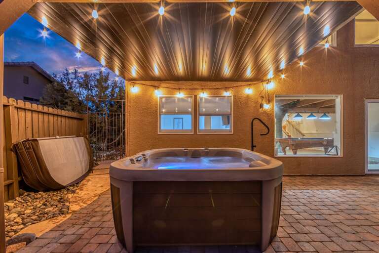 Hot Tub Area on Large Patio Hot Tub Area on Large Patio