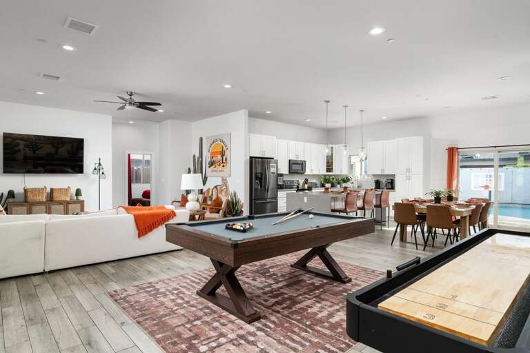 Living Room w/ Cozy Seating & Pool Table for Relaxing or Entertaining!