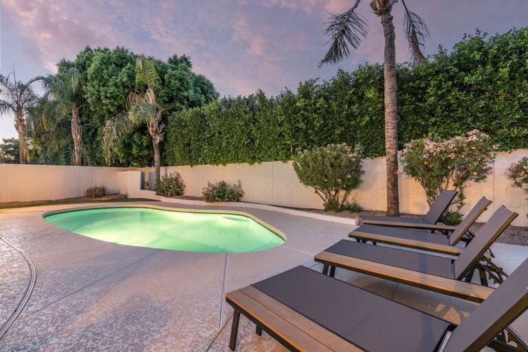 Lighted Pool Perfect For Evening Enjoyment at The Black Palm Lighted Pool Perfect For Evening Enjoyment at The Black Palm