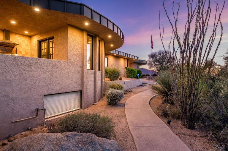 Outdoor Walkway With Indigenous Plants