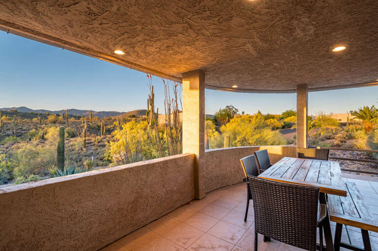 Sheltered Outdoor Dining Space w/ Territorial Views