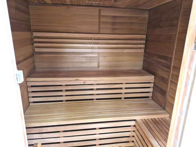 6-person sauna in the backyard for ultimate relaxation