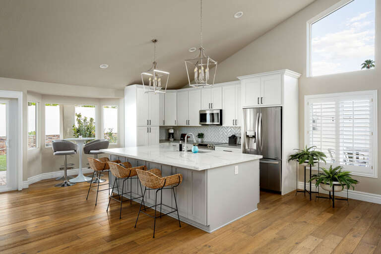 Breakfast table with window seating for 4. Breakfast table with window seating for 4.