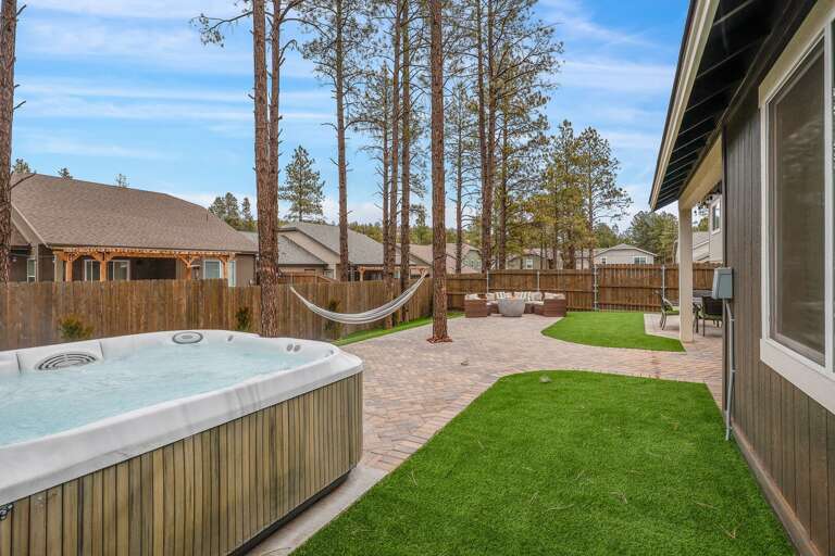 The backyard is an oasis The backyard is an oasis