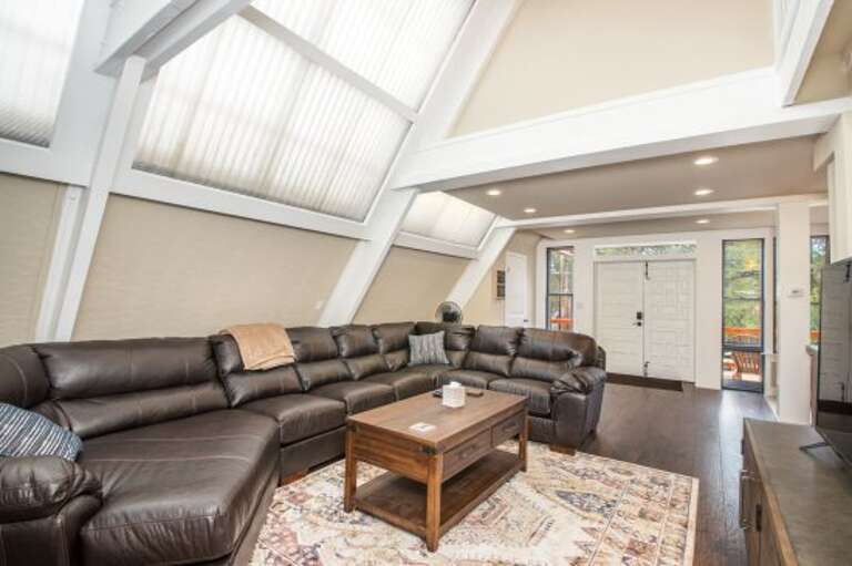 an enormous leather couch an enormous leather couch