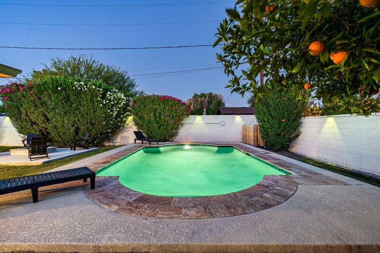 Enjoy a nighttime swim!