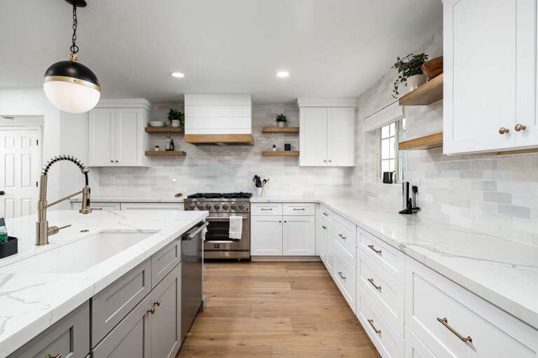 Kitchen Cabinetry and beautiful quartz countertops