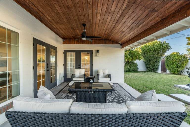 Sitting area on the patio