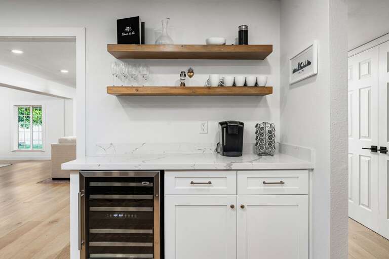 Wine cooler and kurig coffee machine