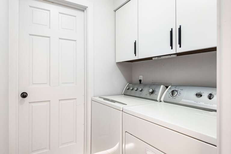 Full size washer and dryer.