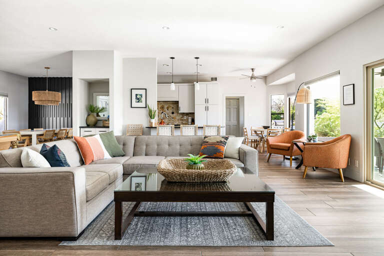 Plenty of seating in the living room.