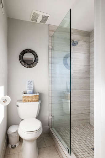 Walk in shower with easy access!