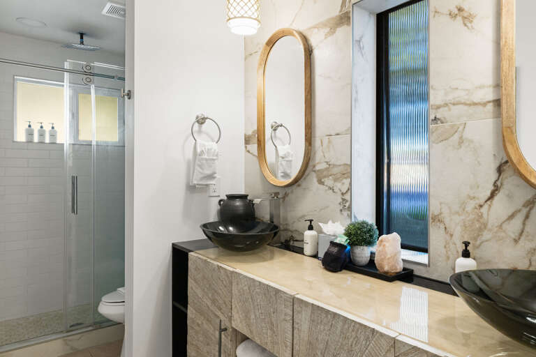 Second Bathroom w Double Vanity Sinks