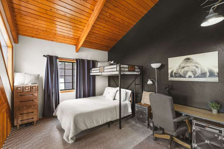 Loft with Bunk Beds and work space
