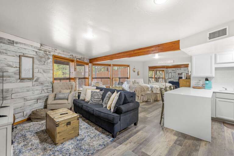 Downstairs Living and sleeping area