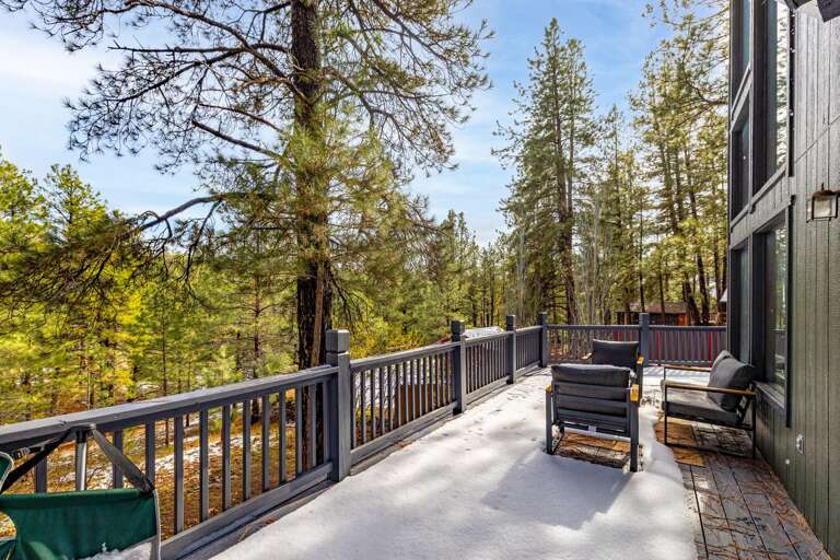 Outdoor seating and gorgeous views