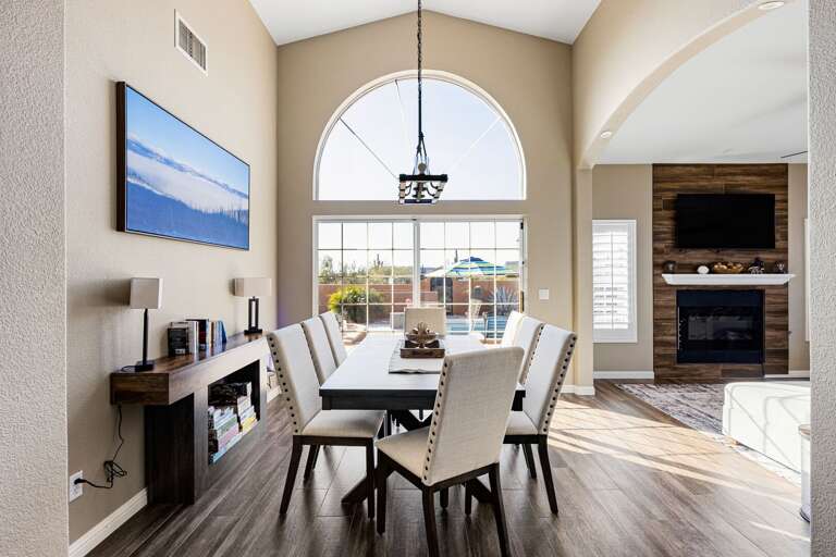 Relax, dine, and unwind in this sun-filled open-concept living space