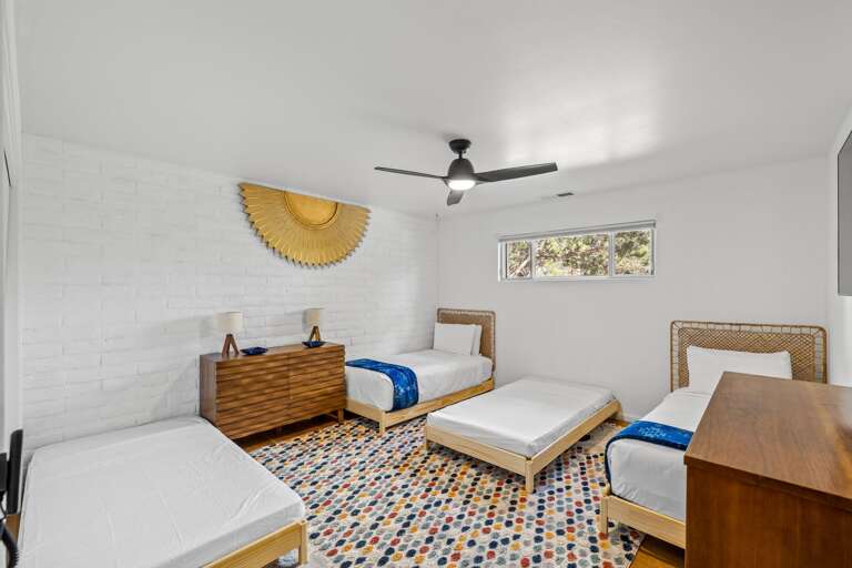 Twin room can be configured with two or four twin beds.