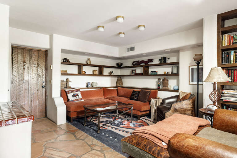 Sink into comfortable seating surrounded by handcrafted details and warm Southwestern décor in this welcoming gathering space.