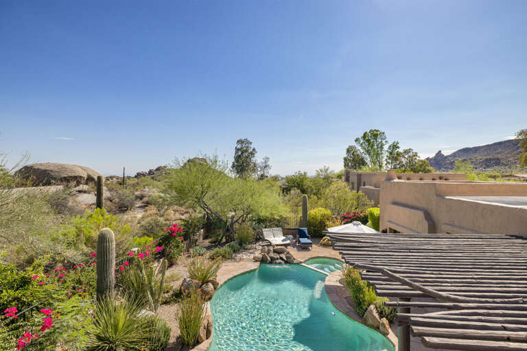 Soak in sweeping views of the Sonoran Desert, surrounding mountains, and the resort-style backyard from the rooftop terrace.