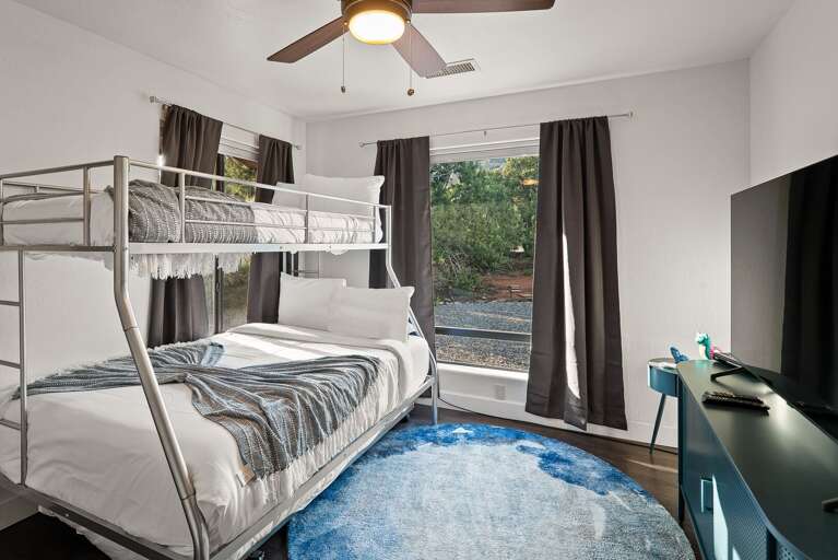 Bedroom Three w/ Twin-Queen Bunk Bed & TV