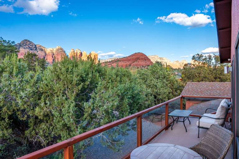 Sip your morning coffee on the balcony while taking in breathtaking red rock views and endless blue skies.