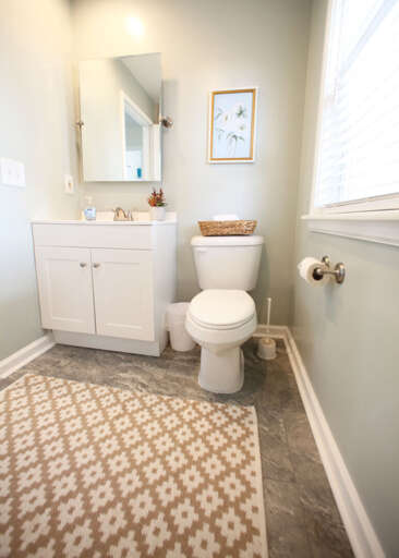 New vanity, new light fixture, newly painted. Shower tub combination. New vanity, new light fixture, newly painted. Shower tub combination.