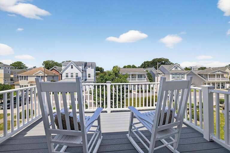 Private Primary Bedroom| Balcony with rocking chairs..