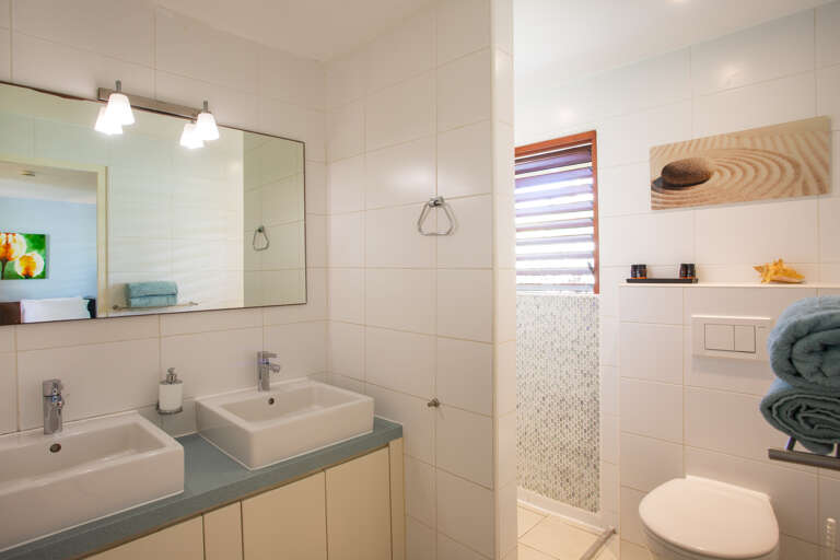 Curacao vacation rental: The master bath room