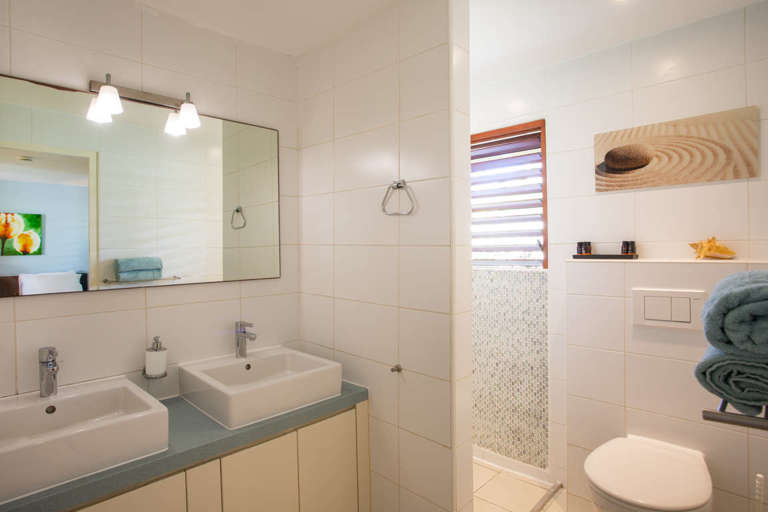 Curacao vacation rental: The master bath room