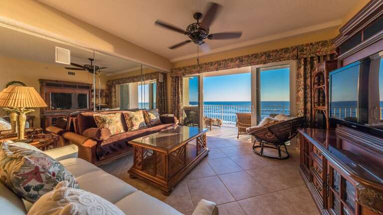 Living Room with oceanfront views from everywhere.