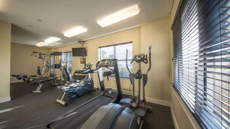 Fitness Center in clubhouse, first floor.