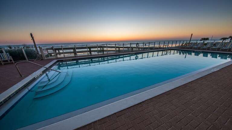 Oceanfront swim pool - oversized to allow swim laps.