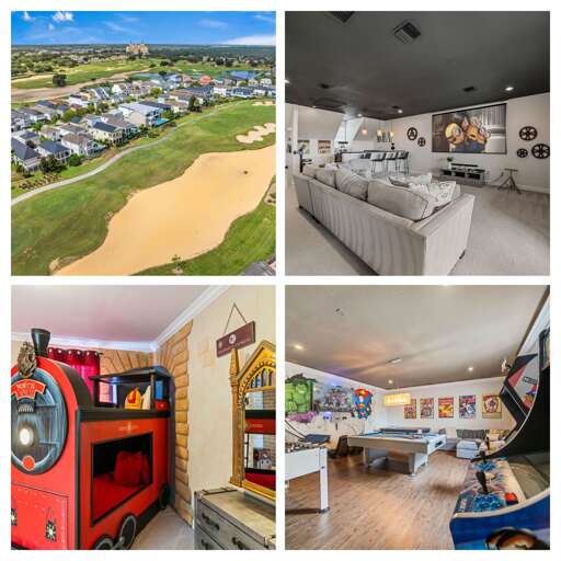 *New*  Fun Retreat w/ Arcade, Pool & Balcony Views