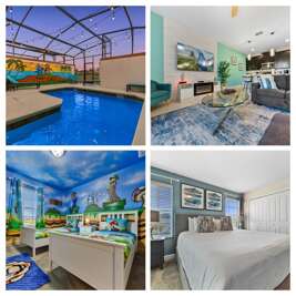 Epic Level-Up Villa - Walk to Oasis Club - Mario Room  Mural Pool