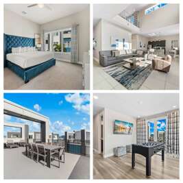 New! Epic Reunion SkyLoft  Elevator Access, Rooftop Balcony, Pools