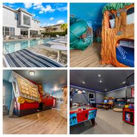 Happiest Home on Earth - Custom Pirate & Nature Bunks, 8 King Suites, Theater & Pool