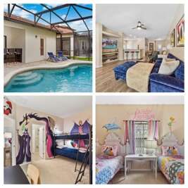 Epic Princess and Villains Hideaway-  Private Pool  Themed Rooms  Near Disney