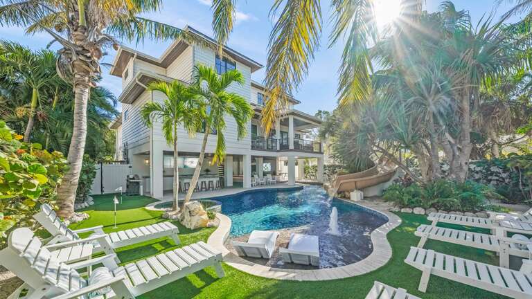 The Oasis - Rear Elevation and Pool Area