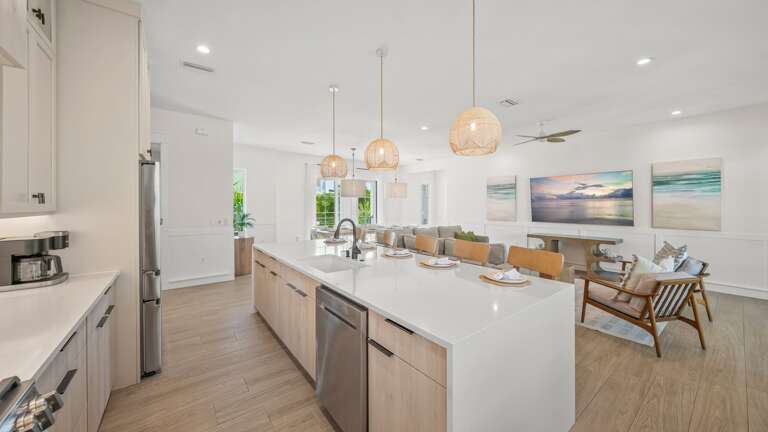 Chef's Kitchen - Living Room - Balcony Access