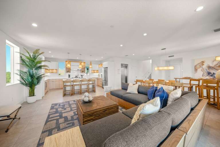 2nd Living Level - Great Room - Open Floor Plan - Dining Area - Kitchen